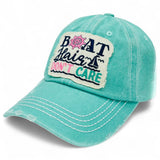 "BOAT HAIR DONT CARE" 2nd edition DISTRESSED BASEBALL CAP WHOLESALE BY DOZEN(12PCS)