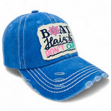 "BOAT HAIR DONT CARE" 2nd edition DISTRESSED BASEBALL CAP WHOLESALE BY DOZEN(12PCS)