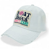 "BOAT HAIR DONT CARE" 2nd edition DISTRESSED BASEBALL CAP WHOLESALE BY DOZEN(12PCS)
