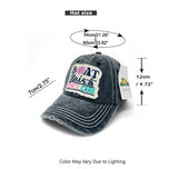 "BOAT HAIR DONT CARE" 2nd edition DISTRESSED BASEBALL CAP WHOLESALE BY DOZEN(12PCS)