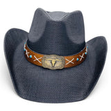 "Bull Blue Beads" Hard Shell COWBOY HAT WHOLESALE