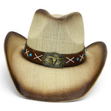 "Bull Blue Beads" Hard Shell COWBOY HAT WHOLESALE