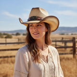 "Bull Blue Beads" Hard Shell COWBOY HAT WHOLESALE