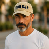 "Dog Dad" DISTRESSED BASEBALL CAP WHOLESALE BY DOZEN(12PCS)