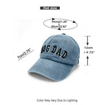 "Dog Dad" DISTRESSED BASEBALL CAP WHOLESALE BY DOZEN(12PCS)