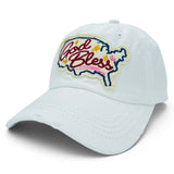 "God Bless" DISTRESSED BASEBALL CAP WHOLESALE BY DOZEN(12PCS)