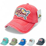 "God Bless" DISTRESSED BASEBALL CAP WHOLESALE BY DOZEN(12PCS)