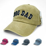 "Dog Dad" DISTRESSED BASEBALL CAP WHOLESALE BY DOZEN(12PCS)