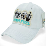 "Mama Fuel" DISTRESSED BASEBALL CAP WHOLESALE BY DOZEN(12PCS)