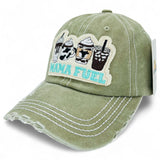 "Mama Fuel" DISTRESSED BASEBALL CAP WHOLESALE BY DOZEN(12PCS)