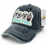 "Mama Fuel" DISTRESSED BASEBALL CAP WHOLESALE BY DOZEN(12PCS)