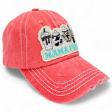 "Mama Fuel" DISTRESSED BASEBALL CAP WHOLESALE BY DOZEN(12PCS)