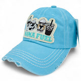 "Mama Fuel" DISTRESSED BASEBALL CAP WHOLESALE BY DOZEN(12PCS)
