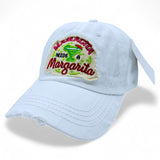 "Mamacita Needs a Margarita" DISTRESSED BASEBALL CAP WHOLESALE BY DOZEN(12PCS)