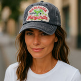 "Mamacita Needs a Margarita" DISTRESSED BASEBALL CAP WHOLESALE BY DOZEN(12PCS)