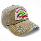 "Mamacita Needs a Margarita" DISTRESSED BASEBALL CAP WHOLESALE BY DOZEN(12PCS)