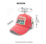 "Messy Hair Don't Care" DISTRESSED BASEBALL CAP WHOLESALE BY DOZEN(12PCS)
