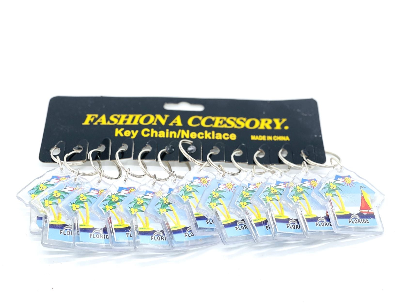 "Florida" Key Chain Souvenir Wholesale by Dozen(12pcs) LJIsland